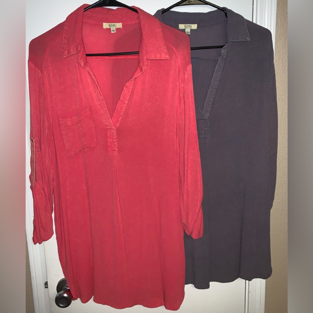 2 Women’s Size Large Kori Blouses